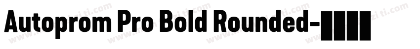 Autoprom Pro Bold Rounded字体转换